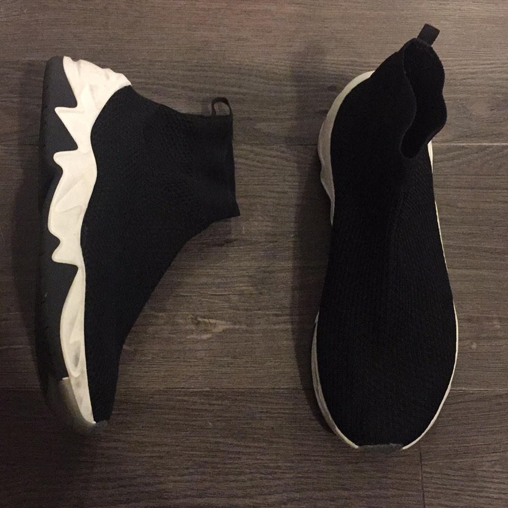 Bershka black sock shoes sneakers size 8 38 NEW!